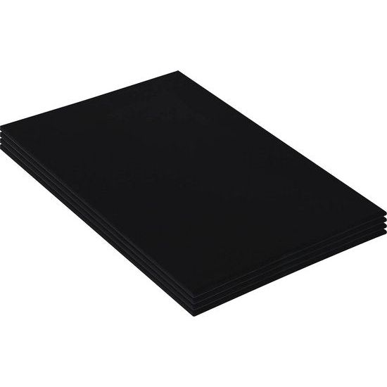 4 stuks lege zwarte doeken om te beschilderen, 40 x 50 cm, voorgespannen groot canvas, zwart canvas voor acrylverf, olieverfschilderijen, schetsen en tekeningen