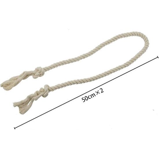 Vouwhouders, gordijn, touw, 4 stuks, gordijnriemen, grijs, katoen, 100 cm, gordijnhouder, holdback voor thuis, kantoor, decoratie, raambehandeling