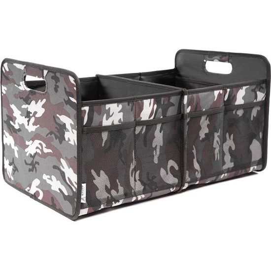 Grote kofferbaktas van polyester, 57 x 35 x 30 cm, auto-organizer met klittenband, accessoire voor kofferbak, opvouwbare tas, boodschappentas, opvouwbaar box-organizersysteem, draagtas