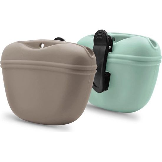 Leckerli-zak van siliconen clip op draagbare trainingscontainer-praktische magneetsluiting en riemclip -BPA-vrij