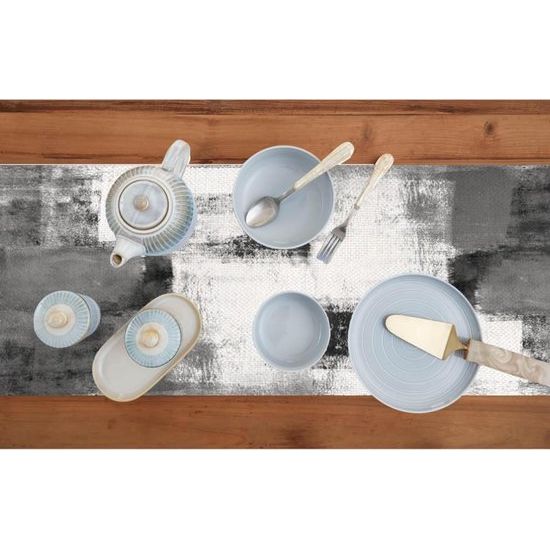 Tafelloper Moderne Grijze Tafelloper Boho Linnen Tafelloper Wasbaar Landhuisstijl Tafelloper Feesttafeldecoratie Buiten Weerbestendige Tafelloper 40 x 140 cm voor Salontafel