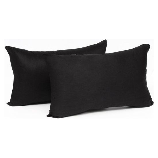 Kussenshoes, kussenovertrek, set van 2, zwart, 30x50 cm