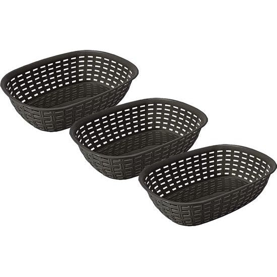 Haushaltskorb Rattan Style oval 3er Set 3l 21,7x30,4x7,6 cm