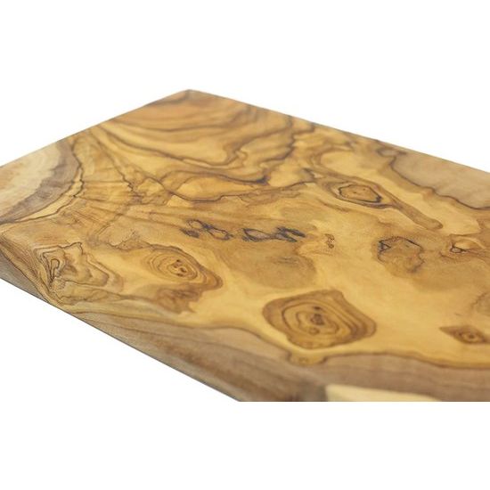 Prachtig ontbijtplankje set van 2 olijfhout 25 x 15 cm