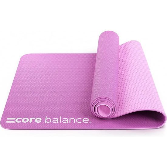 TPE yogamat & schouderriem, gemaakt van 6 mm dik schuim, antislip en scheurvast, milieuvriendelijk materiaal, ideaal voor Pilates, geurloze fitnessmat, 183cm x 65cm x 6mm, 6 verschillende kleuren