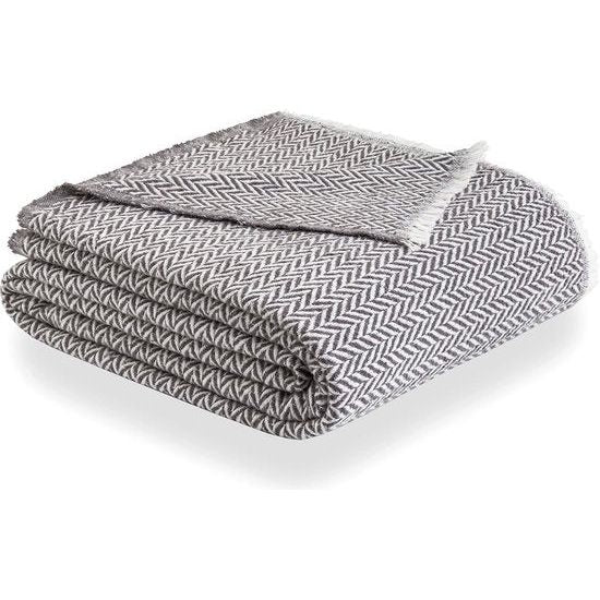 Katoenen plaid extra zacht vier seizoenen multifunctionele sprei bed Foulard sprei banksprei (donkergrijs) 120x180cm