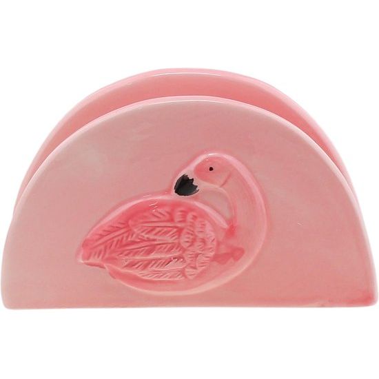 Roze flamingo servethouder voor op tafel