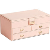 Sieradenkistje met opbergvak, afsluitbare ordners voor ringen, armbanden, oorbellen,