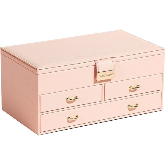 Sieradenkistje met opbergvak, afsluitbare ordners voor ringen, armbanden, oorbellen,