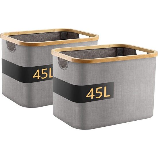 2pec × 45 L wasmand, wasmand, opening in twee richtingen, wasmandverzamelaar, wasmand, wasmanden, wasmanden