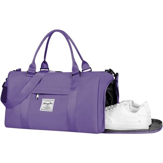 Sporttas, reistas, sporttas met schoenenvak en natvak, waterdichte weekendtas, reistas, bagagetas voor sport en reizen voor mannen en vrouwen, #3 paars,