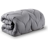 Gewatteerde matrasbeschermer, zachte matrasbeschermer met Nanotex-additieven, ademende en sneldrogende matrasbeschermer, geschikt als matrasbeschermerhoes, wasbaar, grijs, 140 x 200 cm