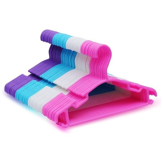 Kleerhangers voor kinderen baby 40 stuks 27 cm met 3 stuks kleerhangers organizer