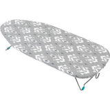 Table Strijkplank - Draagbare reisstrijktafel, kleine strijkstandaard, opvouwbaar voor ruimtebesparende opslag, stevig metalen frame, 100% katoenen hoes, 73 x 31 cm