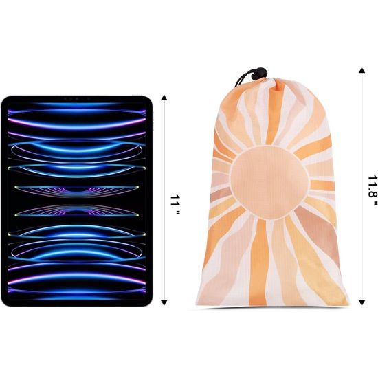 Picknickdeken zandvrij 280 x 300 cm waterdichte stranddeken voor 4-8 personen, lichtgewicht en draagbare sneldrogende strandmat, outdoor campingdeken voor strand, wandelen, reizen - Boheems