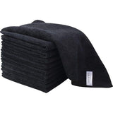 Microvezeldoeken, zwart, poetsdoekjes, voor de keuken, reinigingsdoekjes, afwasdoeken, microvezel, poetsdoek, milieuvriendelijk en pluisvrij, multifunctionele theedoeken, 30 x 30 cm, 10 stuks