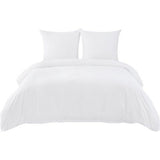 Beddengoed, 155 x 220 cm, katoen, wit, beddengoedsets 155 x 220 cm, dekbedovertrek, 3-delig met 2 kussenslopen 80 x 80 cm, Oeko-Tex beddengoed met ritssluiting