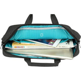 Laptoptas, 15,6 inch, notebooktas, aktetas, tablettas, schoudertas, waterafstotend, satchel business-laptoptas voor vrouwen en mannen, zwart, herbruikbaar, zwart