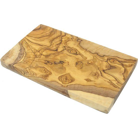 Prachtig ontbijtplankje set van 2 olijfhout 25 x 15 cm