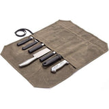 Mes tas, Roll tas, Chef mes, Roll tas, mes geval met 7 compartimenten voor messen en lepels, mes opslag, Chef mes geval, Tool Tas Voor camping, Tool Roll tas, Khaki, Case Organizer