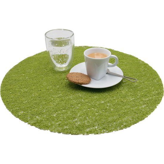 Set van 4 placemats, 38 cm, groen (verder beschikbaar), afwasbaar