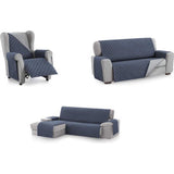 Fauteuilhoes MALU, 2-zits - omkeerbaar gevoerde bankbescherming. Kleur Blauw