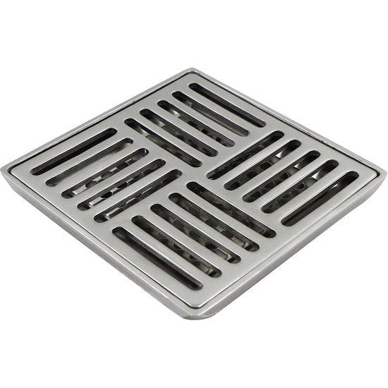 Bathroom Floor Drain Strainer Lid Grid Square Shower Drain Stainless Steel Anti Odour Shower Drain for Toilets, Bathrooms, Kitchens etc (100 x 100 mm, Silver)