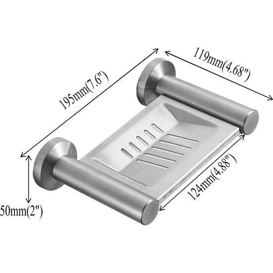 Zeepbakjes Badkameraccessoires Zeepbakje Staal 5" Geborsteld Nikkel Badkamer Wandmontage Zeepbakje