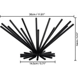 Belle Vous Zwart Ijzeren Fruitschaal - Grote Decoratieve Keuken Kom Standaard voor Appels, Bananen, Sinaasappels en Brood - Houder voor Keukenblad Opslag en Tafeldecoratie
