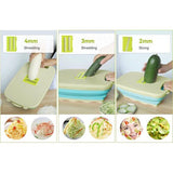 Multifunctionele snijplank, 9-in-1 opvouwbare snijplank, snijplankset met groentesnijder, draagbare afvoermand voor kampeeraccessoires, outdoor, festivals