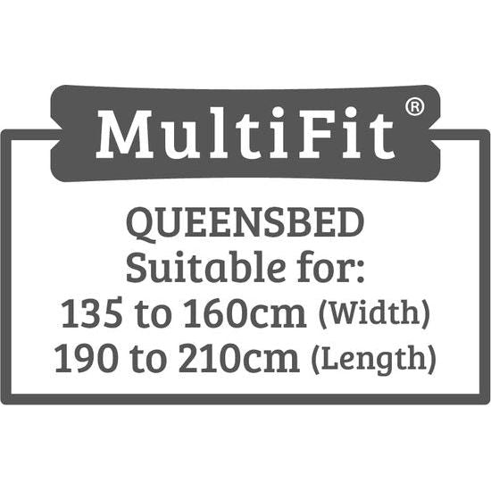 Queensize bed bedset van 2, 1 molleton, 1 hoeslaken antraciet (130-160 cm x 210 cm) voor caravan of caravan Oeko-TEX - 100% katoen