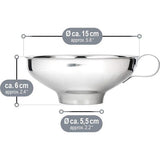 2-Piece Funnel Set Made of 304 Stainless Steel - Filling Funnel with Strainer for Preserving Jars - Jam Funnel with Filling Nozzle (02 Pieces - Stainless Steel Mix)