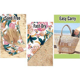 180 cm* 80 cm dubbelzijdige oversized microvezel strandlaken voor volwassenen, lichtgewicht extra grote sneldrogende zandvrije badhanddoek om te zwemmen, sport, strand, fitness-zonsondergang (dun)