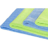 Set van 4 super slimme microvezeldoeken, 2 stuks blauw van 40 x 40 cm en 2 stuks groot van 40 x 40 cm