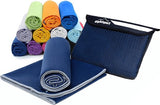 Microvezel handdoek, voor sauna, fitness en sport - strandhanddoek, sporthanddoek - 140x70cm - Navy
