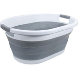 Opvouwbare wasmand van kunststof en siliconen - 61,5 x 44 x 27 cm - ruimtebesparend met handgrepen - 36L
