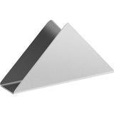 Servethouder van roestvrij staal, driehoekige servetdispenser, metalen servetorganizer, 1 stuks zilver