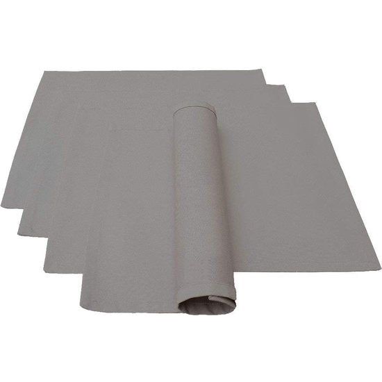 Placemat Placemat Placemats 4 stuks ca. 46 x 36 cm katoen Vele kleuren (grijs)