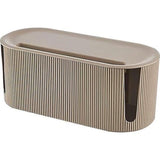 kabelbox, organizer, box met deksel, kabelmanagement, ABS-kunststof, kabelmanagement, box, multifunctionele overspanningsbeveiliging voor kabelstrips, bruin