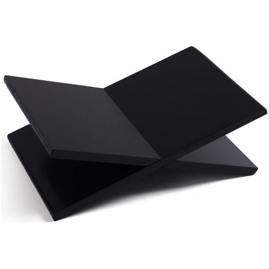 boekenstandaard | Acaciahouten kruisstandaard, displaystandaard, boekenhouder, leesboekenhouder, tijdschriftenstandaard, kookboekenhouder, muziekstandaard, stabiele open boekendisplay (zwart)