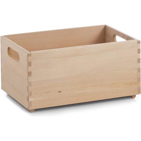 multifunctionele kist, beuken gelakt 30 x 20 x 15 cm