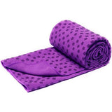 Quick Dry antislip yoga-handdoeken met mesh-draagtas - extra lang (62 x 183 cm/62 x 182,9 cm) - Dot Grip Bikram Yoga- paars