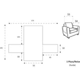 Fauteuilbeschermer Relax MALU, 1-zits - omkeerbaar gevoerde bankbescherming. Kleur Aquamarijn