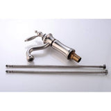 Badkamer Wastafelkraan Geborsteld Nikkel Enkele Handgreep Messing Enkel Gat Montage