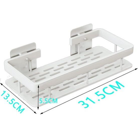 1 stuk, badkamerrek, aluminium douchemand, badkamerorganizer, accessoires, matte afwerking, douchemanden en doucheplanken