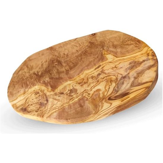 Olive Wood Board, Chopping Board, Wooden Board, Breakfast Board, Steak Board, Natural Cut (24-26 cm)