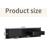 Föhnhouder Muur zonder boren, 2 in 1 Föhn- en Stijltanghouder voor Badkamer, RVS Föhnhouder voor Hotelbadkamer Slaapkamer, Wandhouder voor Föhn (Zwart)