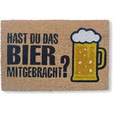 Koko Doormats Deurmat voor de ingang van het huis, een deurmat voor binnen en buiten, antislip mat van natuurlijke kokosvezels met duurzame PVC-basis (Hast Dudas Bier)