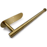 Keukenrolhouder, papierrolhouder, zelfklevend, praktische rolhouder onder de kast, roestvrij staal, goud