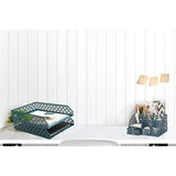 Brievenbakken, 2 stuks stapelbare papiersorteerder/bureau-organizer/dossierbak voor bureau, metalen archiefrek van gaas, kantoor, school, thuisstudie